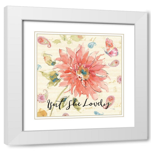 Happy Gypsy II Lovely White Modern Wood Framed Art Print with Double Matting by Pela