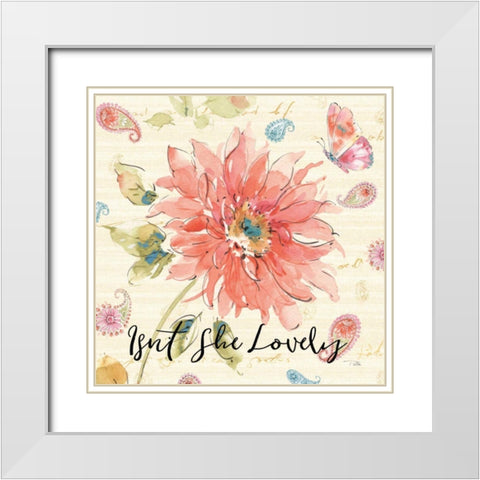 Happy Gypsy II Lovely White Modern Wood Framed Art Print with Double Matting by Pela