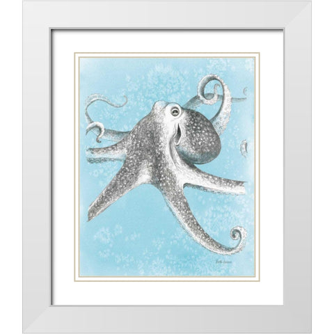 Coastal Sea Life II v2 White Modern Wood Framed Art Print with Double Matting by Grove, Beth