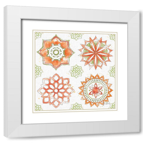 Orchard Harvest Pattern II White Modern Wood Framed Art Print with Double Matting by Pertiet, Katie