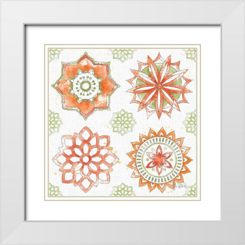 Orchard Harvest Pattern II White Modern Wood Framed Art Print with Double Matting by Pertiet, Katie