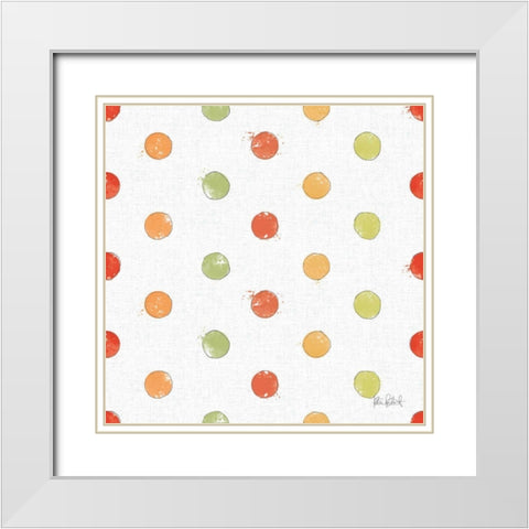 Orchard Harvest Pattern VA White Modern Wood Framed Art Print with Double Matting by Pertiet, Katie