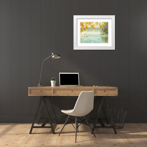 View from the Shore White Modern Wood Framed Art Print with Double Matting by Nai, Danhui