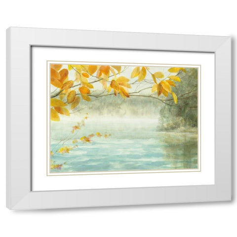 View from the Shore White Modern Wood Framed Art Print with Double Matting by Nai, Danhui