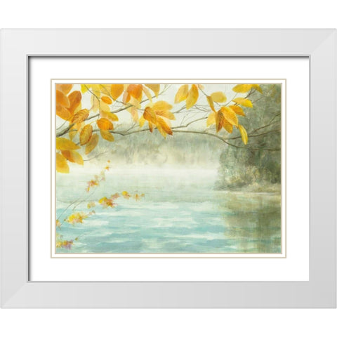 View from the Shore White Modern Wood Framed Art Print with Double Matting by Nai, Danhui