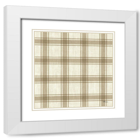 Paris Farmhouse Pattern IIB White Modern Wood Framed Art Print with Double Matting by Pela Studio