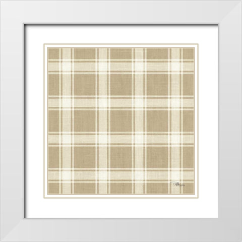 Paris Farmhouse Pattern IIE White Modern Wood Framed Art Print with Double Matting by Pela Studio