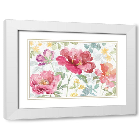 Springtime Bloom I White Modern Wood Framed Art Print with Double Matting by Grove, Beth