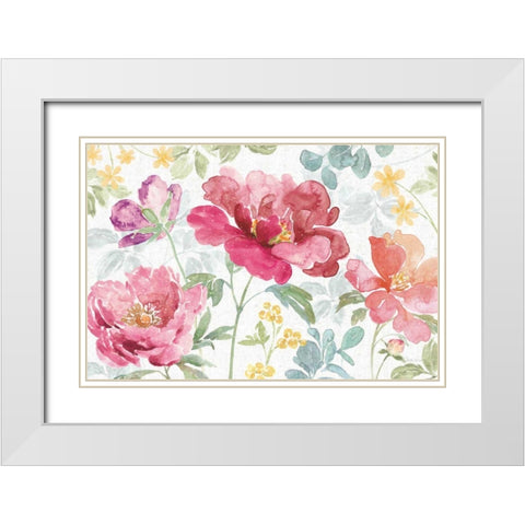 Springtime Bloom I White Modern Wood Framed Art Print with Double Matting by Grove, Beth