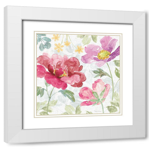 Springtime Bloom II White Modern Wood Framed Art Print with Double Matting by Grove, Beth