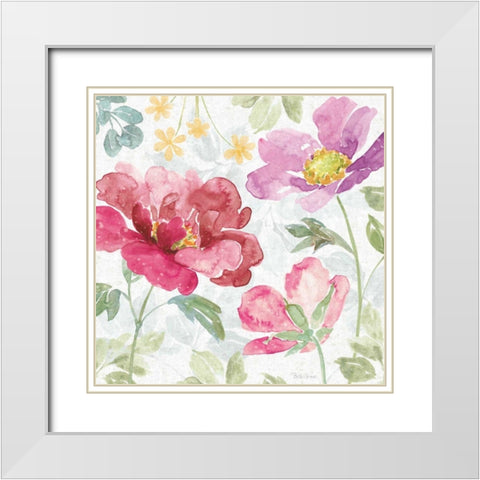 Springtime Bloom II White Modern Wood Framed Art Print with Double Matting by Grove, Beth