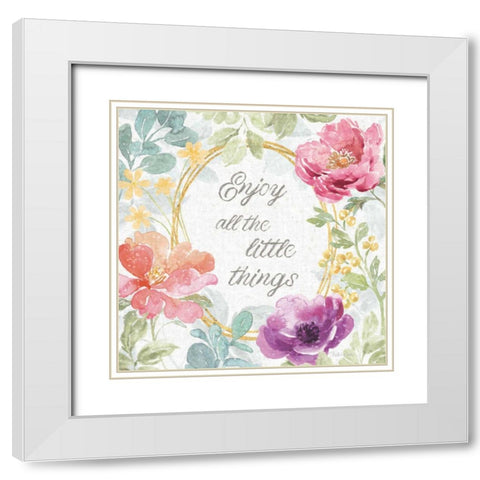 Springtime Bloom VI White Modern Wood Framed Art Print with Double Matting by Grove, Beth