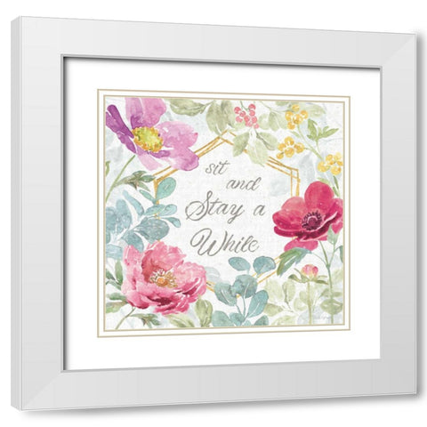 Springtime Bloom VII White Modern Wood Framed Art Print with Double Matting by Grove, Beth