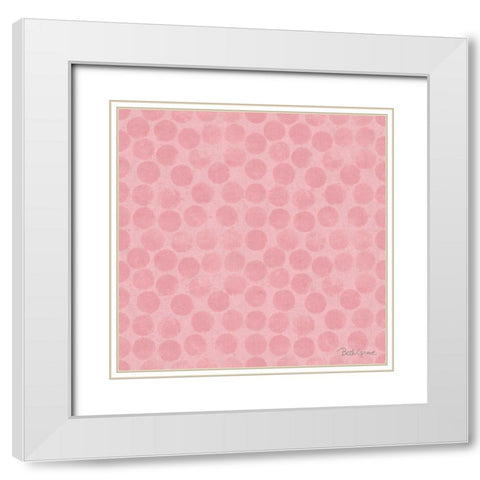 Springtime Bloom Pattern IIIA White Modern Wood Framed Art Print with Double Matting by Grove, Beth