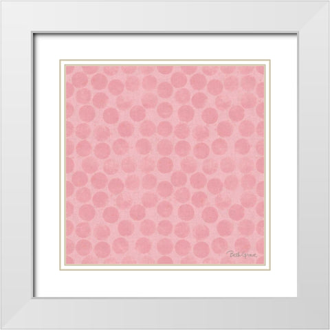 Springtime Bloom Pattern IIIA White Modern Wood Framed Art Print with Double Matting by Grove, Beth