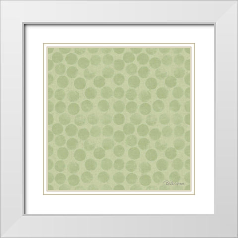 Springtime Bloom Pattern IIIB White Modern Wood Framed Art Print with Double Matting by Grove, Beth