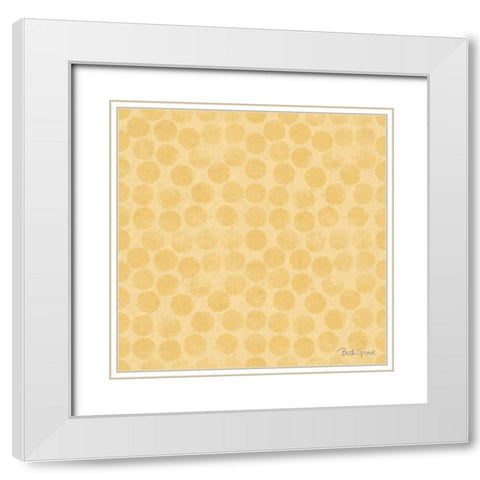 Springtime Bloom Pattern IIID White Modern Wood Framed Art Print with Double Matting by Grove, Beth
