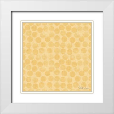 Springtime Bloom Pattern IIID White Modern Wood Framed Art Print with Double Matting by Grove, Beth