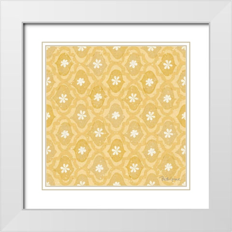 Springtime Bloom Pattern IVE White Modern Wood Framed Art Print with Double Matting by Grove, Beth