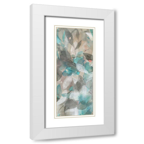 Abstract Nature II White Modern Wood Framed Art Print with Double Matting by Nai, Danhui