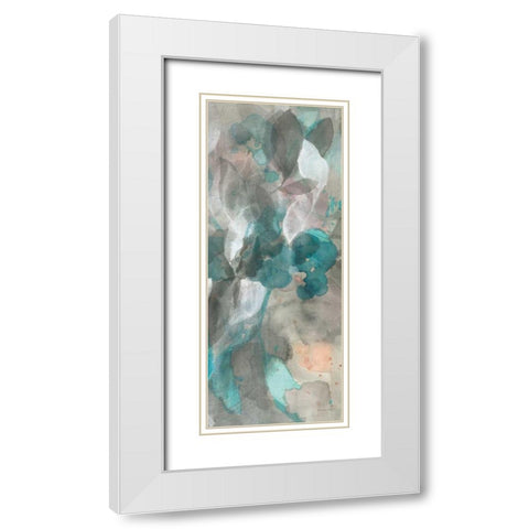 Abstract Nature III White Modern Wood Framed Art Print with Double Matting by Nai, Danhui