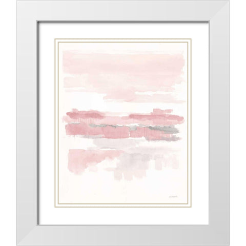 Blush Wetlands Crop White Modern Wood Framed Art Print with Double Matting by Schick, Mike
