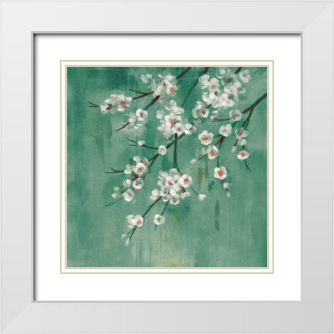 Cherry Cloud I Jade White Modern Wood Framed Art Print with Double Matting by Vassileva, Silvia