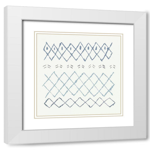 Nordic Vibes I Blue White Modern Wood Framed Art Print with Double Matting by Hershey, Moira