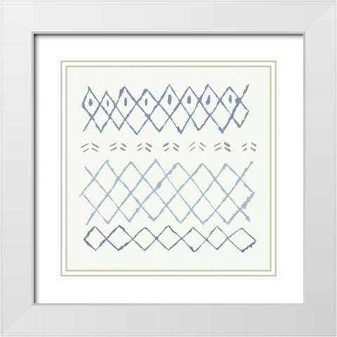 Nordic Vibes I Blue White Modern Wood Framed Art Print with Double Matting by Hershey, Moira