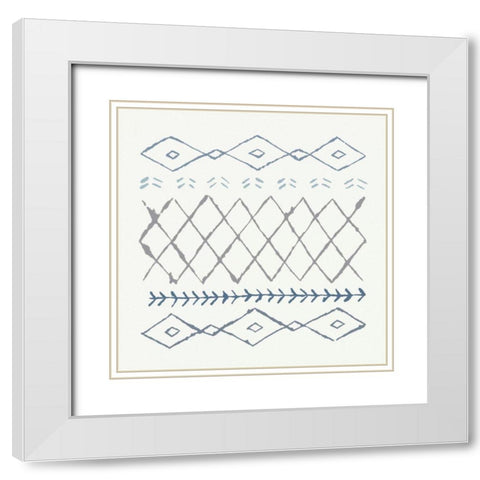Nordic Vibes IV Blue White Modern Wood Framed Art Print with Double Matting by Hershey, Moira