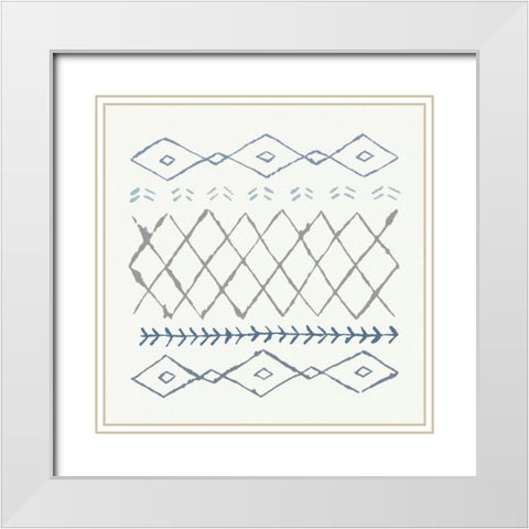 Nordic Vibes IV Blue White Modern Wood Framed Art Print with Double Matting by Hershey, Moira