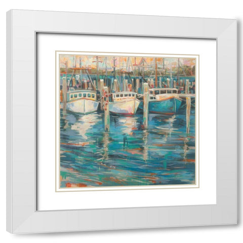 Trio Light White Modern Wood Framed Art Print with Double Matting by Vertentes, Jeanette