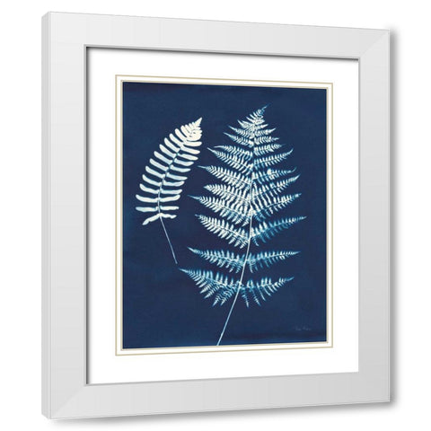 Nature By The Lake - Ferns V White Modern Wood Framed Art Print with Double Matting by Rhue, Piper