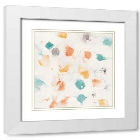 Sunflower Nougat I White Modern Wood Framed Art Print with Double Matting by Schick, Mike