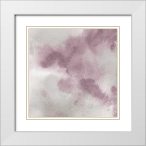 Mauve Indigo Flow I White Modern Wood Framed Art Print with Double Matting by Paschke, Chris
