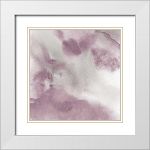 Mauve Indigo Flow II White Modern Wood Framed Art Print with Double Matting by Paschke, Chris