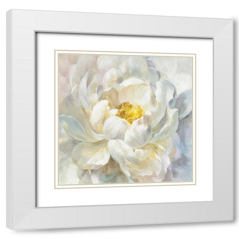 Summer Joy I White Modern Wood Framed Art Print with Double Matting by Nai, Danhui