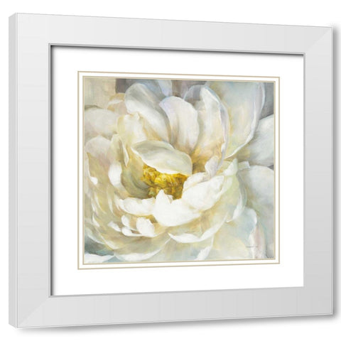 Summer Joy II White Modern Wood Framed Art Print with Double Matting by Nai, Danhui