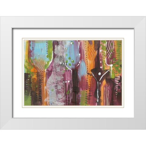 Wine Time One White Modern Wood Framed Art Print with Double Matting by Griggs, Jan