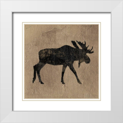 Brown Lodge III White Modern Wood Framed Art Print with Double Matting by Wiens, James