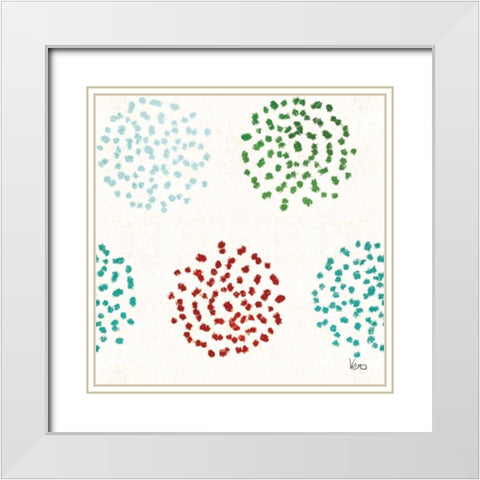 Festive Forest Pattern IIIA White Modern Wood Framed Art Print with Double Matting by Charron, Veronique