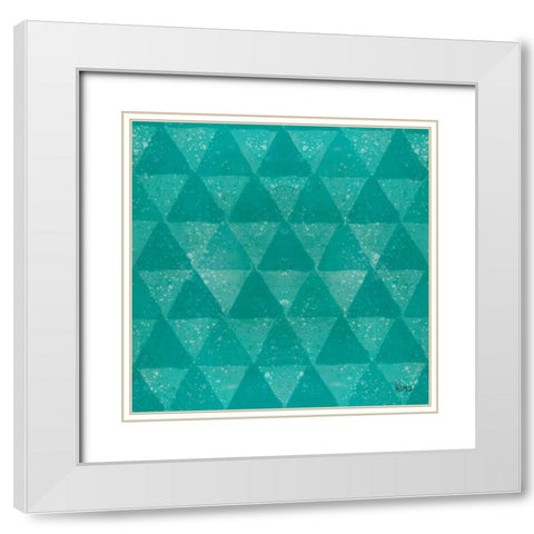 Festive Forest Pattern IVE White Modern Wood Framed Art Print with Double Matting by Charron, Veronique