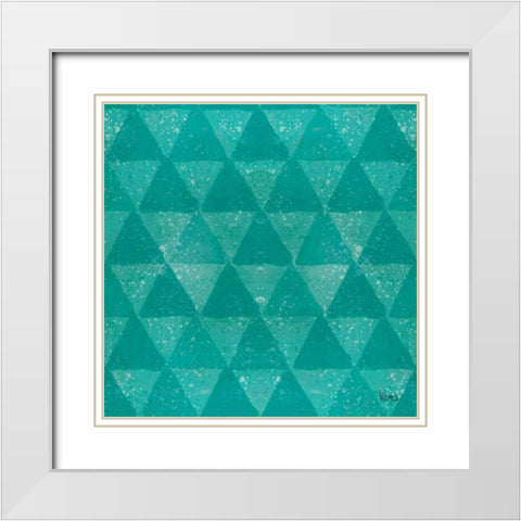 Festive Forest Pattern IVE White Modern Wood Framed Art Print with Double Matting by Charron, Veronique