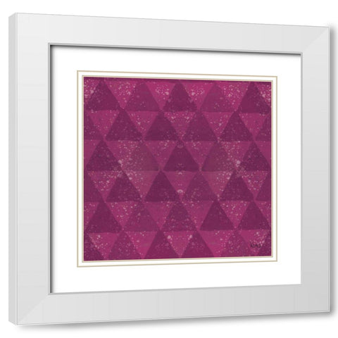 Festive Forest Pattern IVF White Modern Wood Framed Art Print with Double Matting by Charron, Veronique
