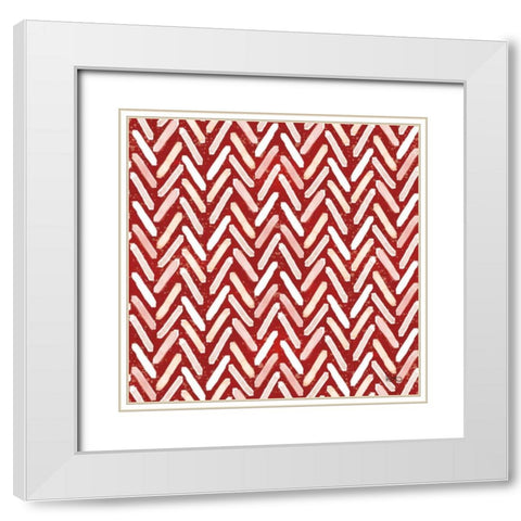 Festive Forest Pattern VIB White Modern Wood Framed Art Print with Double Matting by Charron, Veronique