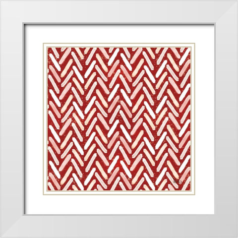 Festive Forest Pattern VIB White Modern Wood Framed Art Print with Double Matting by Charron, Veronique