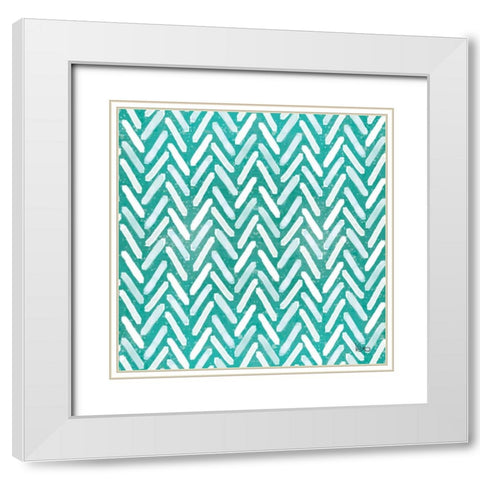 Festive Forest Pattern VID White Modern Wood Framed Art Print with Double Matting by Charron, Veronique