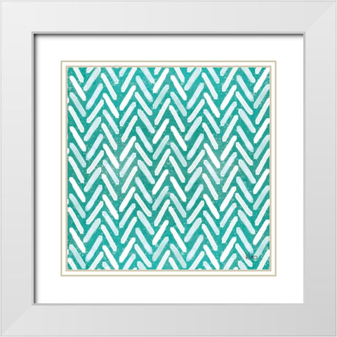 Festive Forest Pattern VID White Modern Wood Framed Art Print with Double Matting by Charron, Veronique