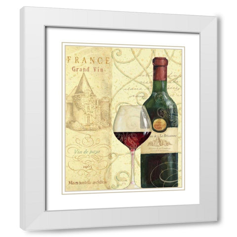 Wine Passion I White Modern Wood Framed Art Print with Double Matting by Brissonnet, Daphne