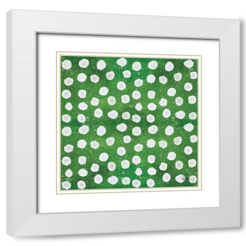 Festive Forest Pattern IXD White Modern Wood Framed Art Print with Double Matting by Charron, Veronique